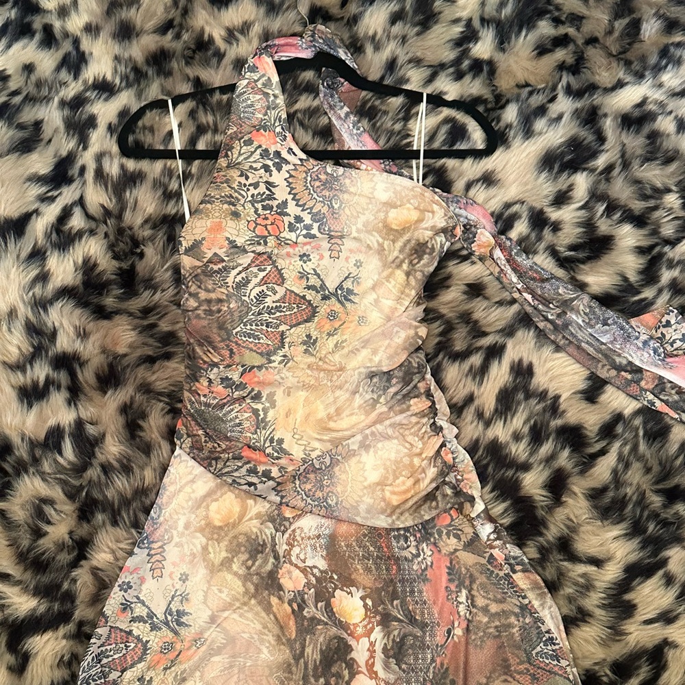 Elegant Floral Halter Dress